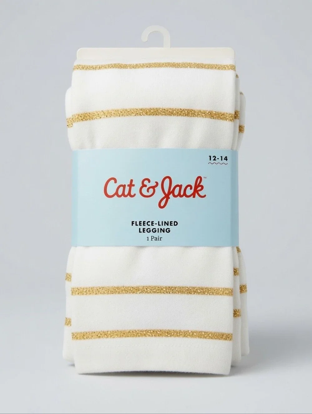 Cat & Jack Girl's Fleece-Lined Leggings Cream, Size 12-14